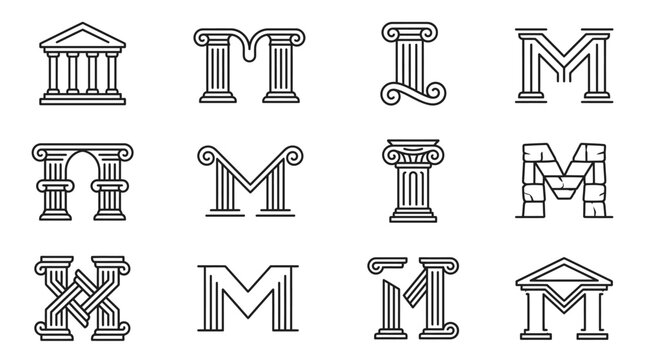 Various ancient Greek column designs.