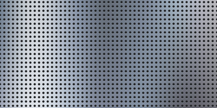 Metal steel tool for perforated black texture and plate pattern speaker. Background wall hole for frame mesh dot and board bg grey. Metal grate comb for perforated futuristic peg and black fiber net.