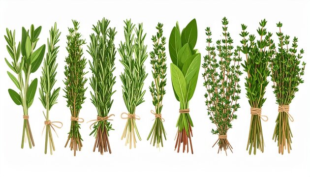 Fresh green grass blades isolated on white background.