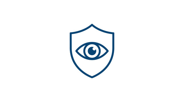 Icon of eye within a shield.
