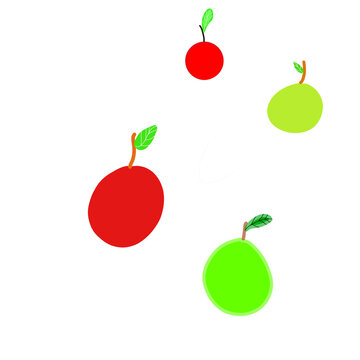 set of fruits set of tomatoes collors the growth of tomatoes 