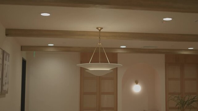 hanging chandelier in room