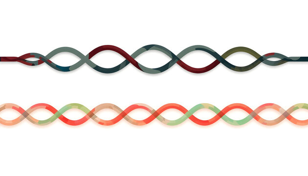 Colorful Interconnected Loops on White Background