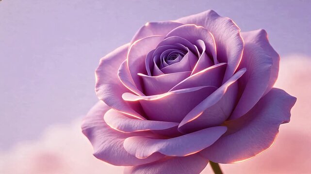 Purple rose in bloom
