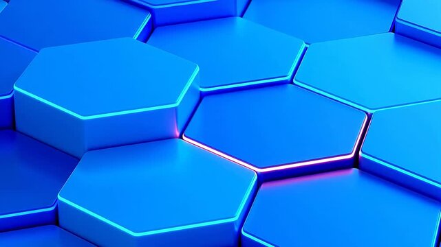 Blue hexagonal geometric pattern