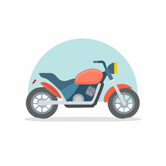 Obraz premium Flat Style Motorcycle Vehicle Transportation Icon