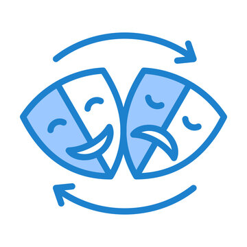 Duality Icon - Duotone Blue Color