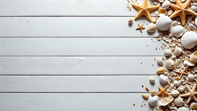 Sfondo Fotografico Tema Nautico 220x150 Cm – Blu Legno, Spiaggia, Rete, Bottiglia, Stella Marina – In Vinile Leggero Per Studio E Feste