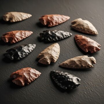 A Collection of Scattered Ancient Arrowheads