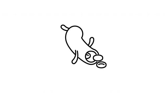 Minimalist outline animation of a human blood vessel section with flowing cells drawing on and fading out. Features a clean pop up style in 3 color setups.