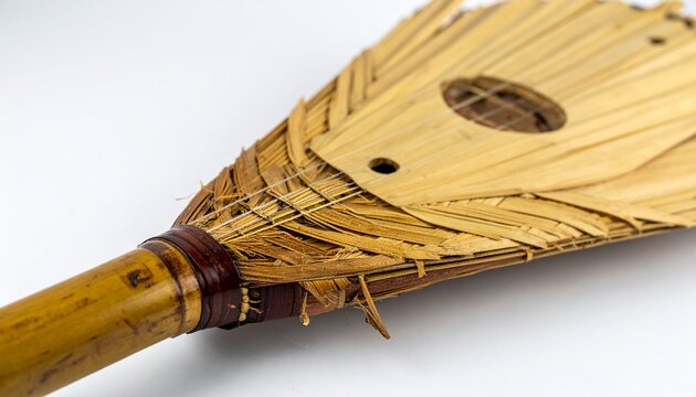 Traditional Sasando Musical Instrument Close Up Isolated on White
