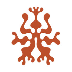 Naklejka premium Rorschach Morphism Fluid Shapes