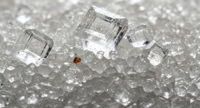 Macro crystals close up