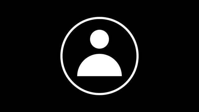 people icon on black background.Communication man profile icon. man calling icon.