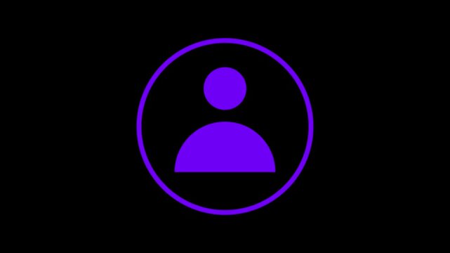 people icon on black background.Communication man profile icon. man calling icon.