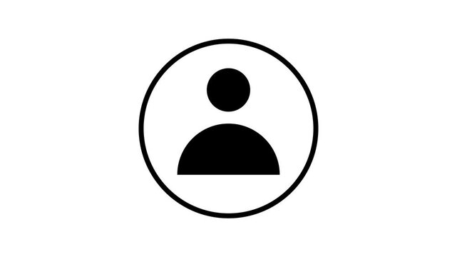 people icon on black background.Communication man profile icon. man calling icon.