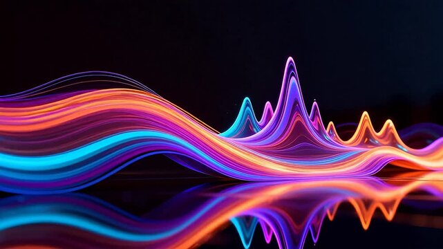 Abstract colorful flowing shapes