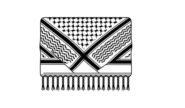 Untitled design - 1Traditional Keffiyeh Headscarf Vector Illustration Folded Arab Head Cover Isolated on White