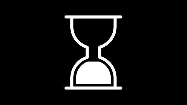 Animated Transparent Hourglass Icon for Loading, Countdown, Timer and Waiting