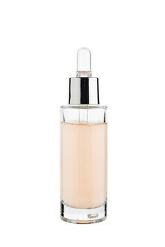Cosmetic serum gel bottle with dropper, isolated on transparent background. PNG Image.