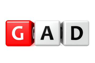 GAD Generalized Anxiety Disorder. Medical Abbreviations concept © tang90246