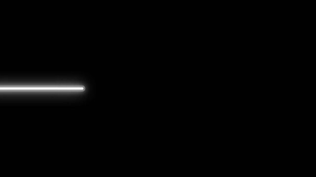 Abstract white glowing line forming a circular path on a black background