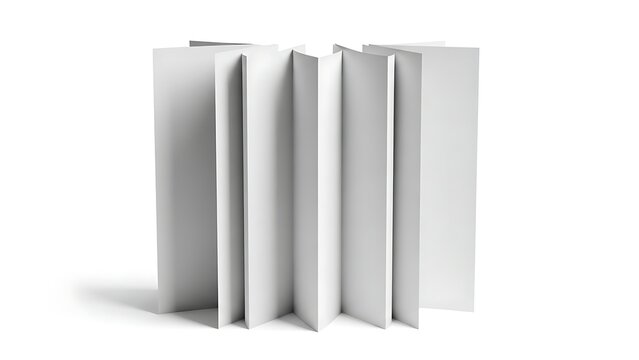 A stack of white folded paper sheets
