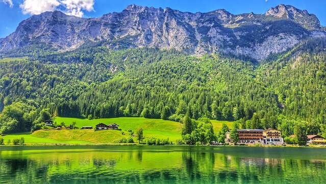 Hintersee Lake &ndash; Emerald Waters and Majestic Alps, Ramsau 