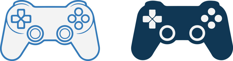 Gamepad Symbol Duo for Esports and Gaming Apps © Icon Stock