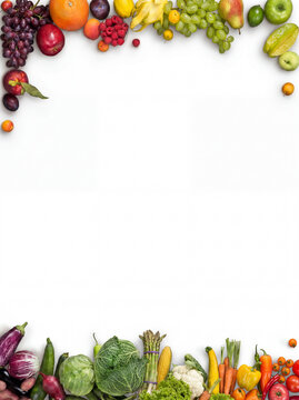 frame of vegetables background 