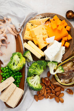 Products containing vitamin D.