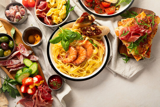 Concepts of Italian food. Italian cuisine