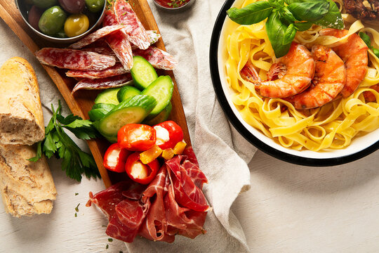 Concepts of Italian food. Italian cuisine