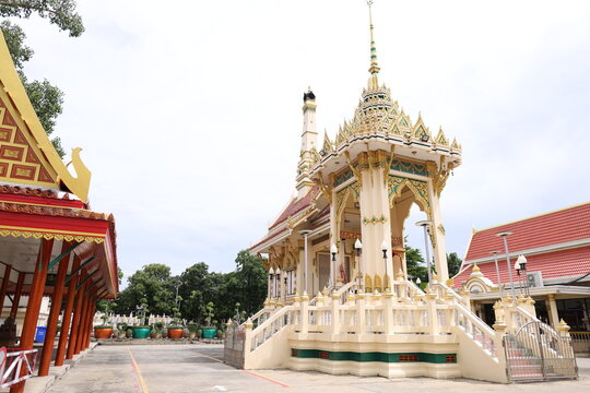 Traditional Thai Buddhist Crematorium Architecture in Pak Kret District