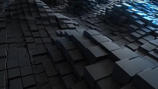 Abstract background featuring a dark geometric pattern of cubes