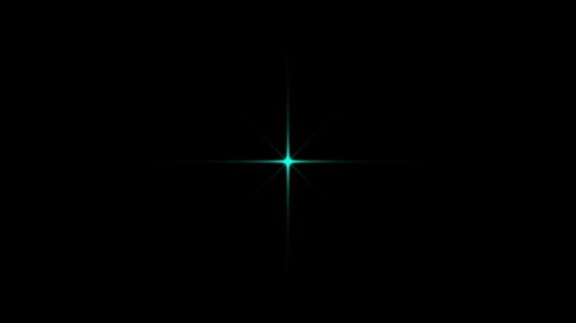 Twinkling star blast motion graphics, Shimmering twinkling star animation on black background, cartoon sparkle stars twinkling, sparkling white lights with flat doodle vector starry night sky effect