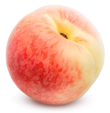 Pink Peach isolated on white background, with clipping path, for Flavor Fragrance Ingredients and Food Product Materials, premium packaging design.