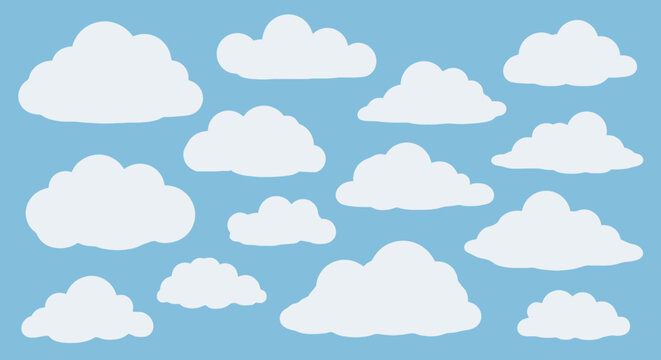 Vast blue sky with white clouds and soft sunlight over a calm, open horizon.