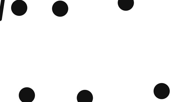 There are moving circles at the top and bottom of the screen. There's also a vertically moving stick.