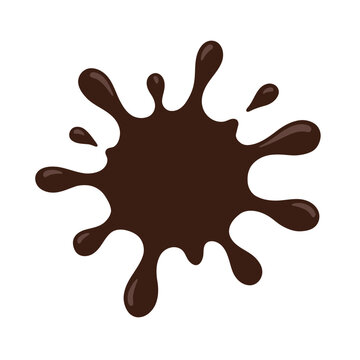 Brown mud splatter vector illustration