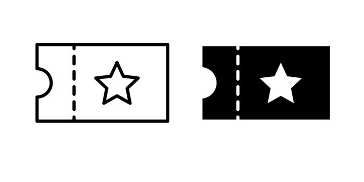 Event pass icon in solid fill style, displayed on a white background in black color. Represents event admission, access credentials, tickets, and attendee identification. Ideal for conferences, concer