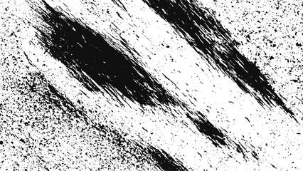Obraz premium Retro Halftone Grunge Texture with Paint Splatter and Rough Brush Strokes, Abstract Dotted Overlay, High Quality Monochrome Vector Illustration.