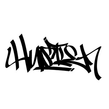 hustle Graffiti Tag Calligraphy Vector Collection, Urban Handstyle Marker Lettering, Street Art Signature Typography, Black Spray Paint Tag Design, Hip Hop Calligraphic Script Isolated