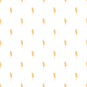 Wheat ears forming a repeating pattern, symbolizing agriculture, food, and harvest