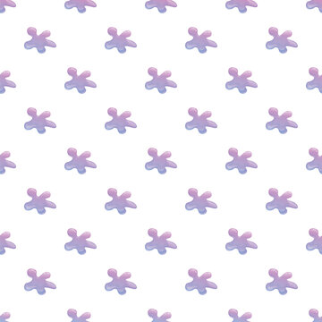 Gradient pink and blue liquid blobs creating a seamless pattern on a white background