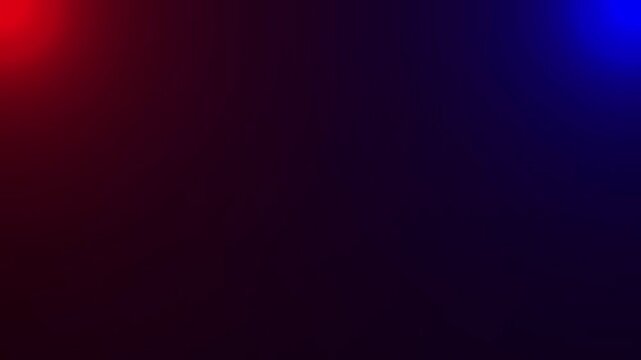 Dee-focused flashing red and blue lights, concept of police sirens and emergency light.