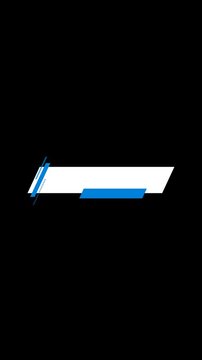 Blue Slanted Lower Third Banner Animation on Transparent Background with Alpha Channel
