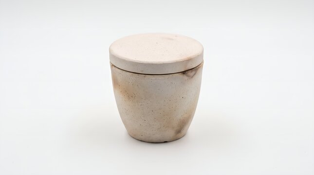 Small Ceramic Crucible Container with Lid for Laboratory and Industrial Melting Applications