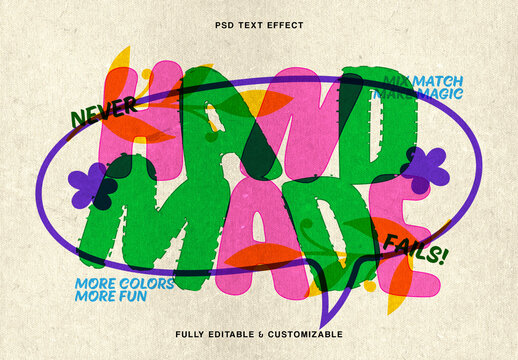 Colorful Overprint Text Effect