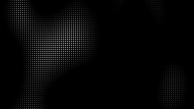 Animated abstract technology dark background random dots and grid, abstract dot pattern background texture. halftone dot background moving seamless loop 4K